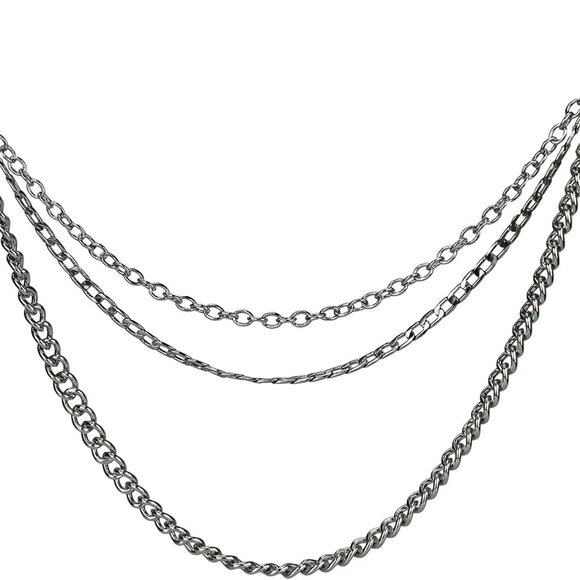 KALIONE Hip Hop Hosenkette – Star-Punk Layered Design, Schlüsselanhänger, Silber, Für Männer & Frauen